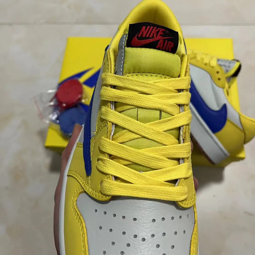 Travis Scott x AJ 1 Low OG Canary/Elkins Shoes Sneakers - nk0003839 - Image 8