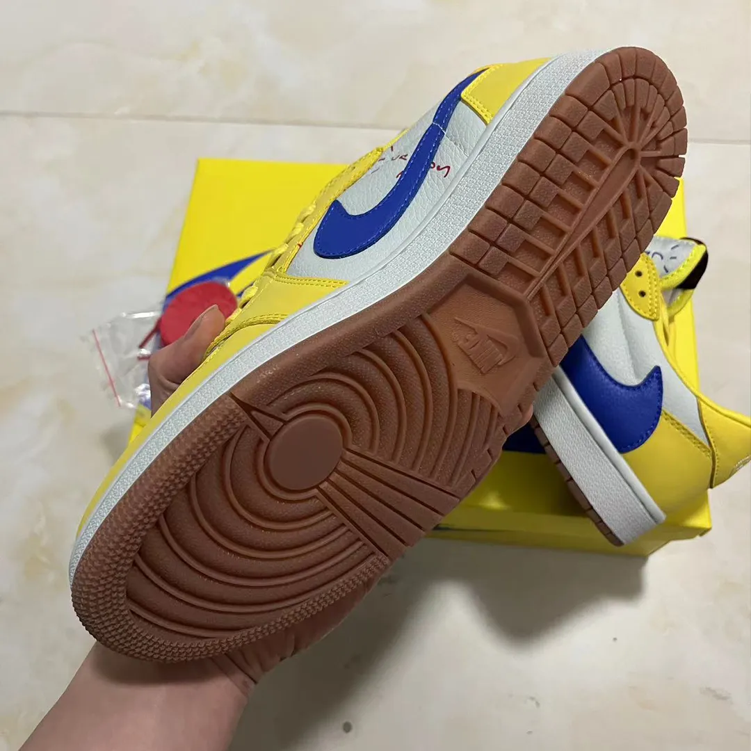 Travis Scott x AJ 1 Low OG Canary/Elkins Shoes Sneakers - nk0003839 - Image 10