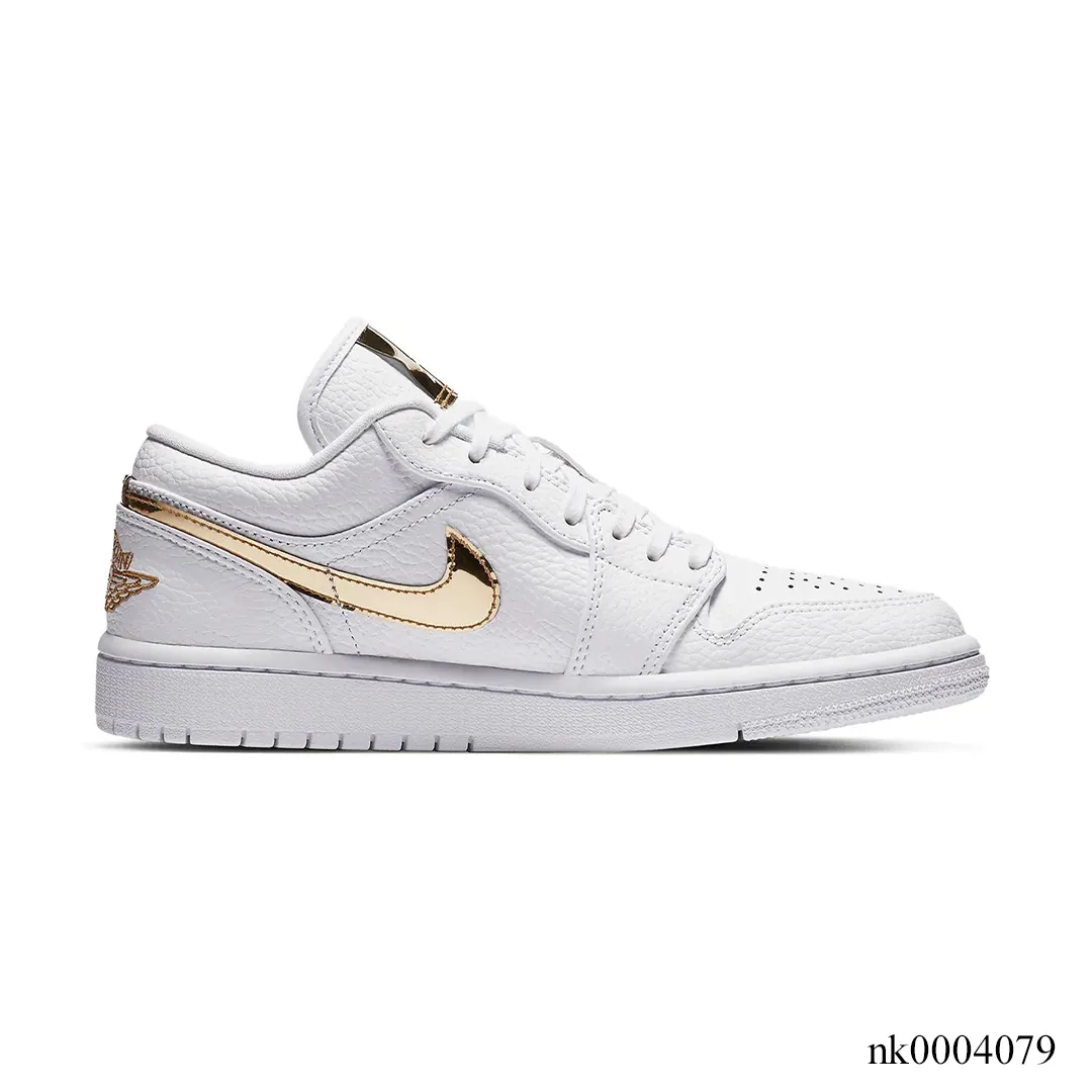 AJ 1 Low White/Metallic Gold Shoes Sneakers - nk0004079