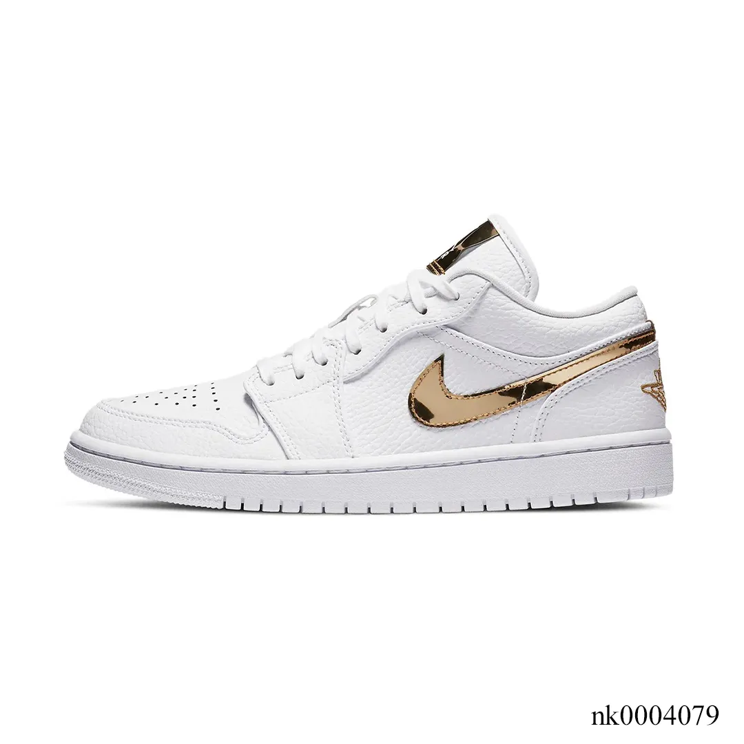 AJ 1 Low White/Metallic Gold Shoes Sneakers - nk0004079 - Image 2