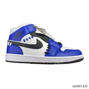 AJ1 Mid SE "Game Royal" White Blue Black Shoes Sneakers - nk0001420