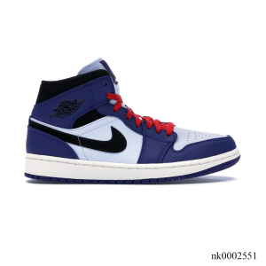 AJ 1 Mid Deep Royal Blue Black Shoes Sneakers - nk0002551