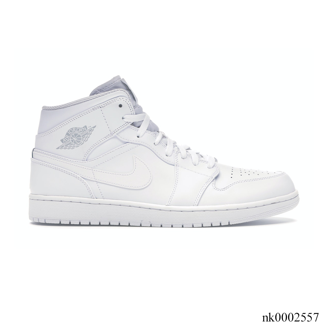 AJ 1 Mid White/Pure Platinum Shoes Sneakers - nk0002557