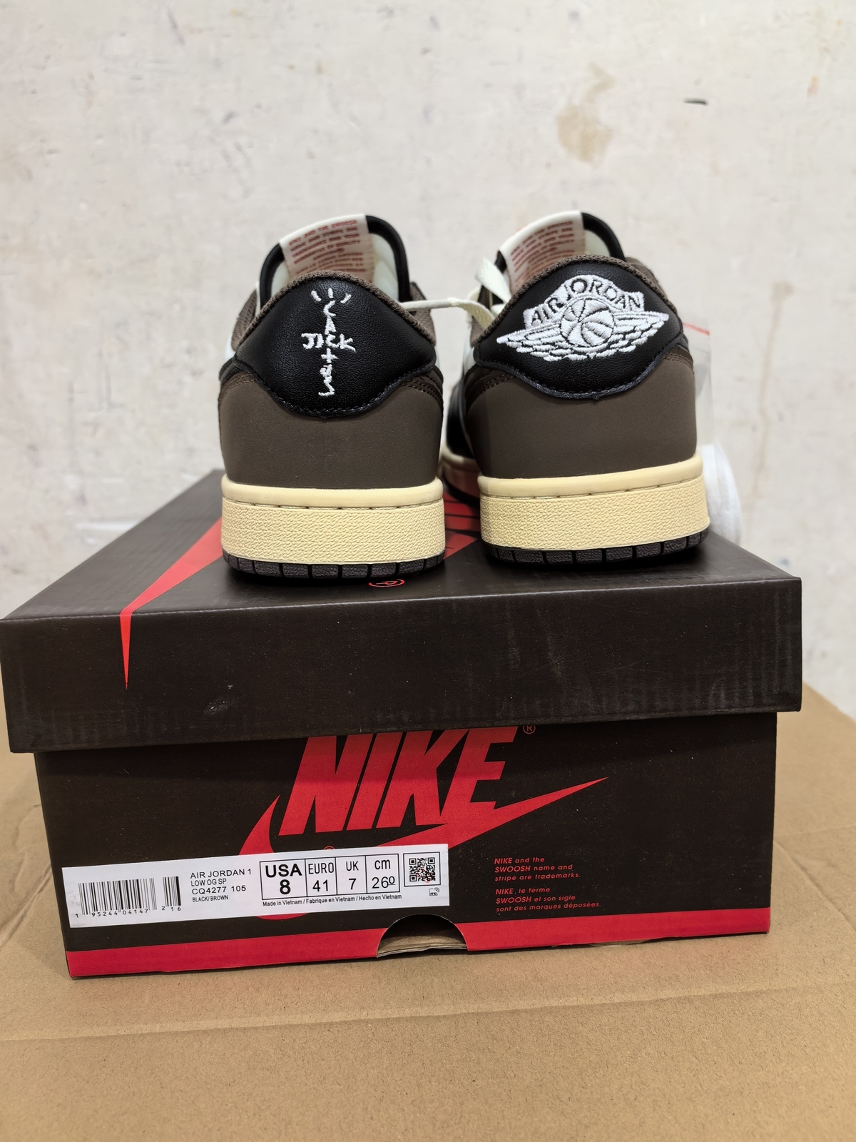 Travis Scott x AJ 1 Low OG SP Dark Mocha Shoes Sneakers - nk0002022 - Image 15