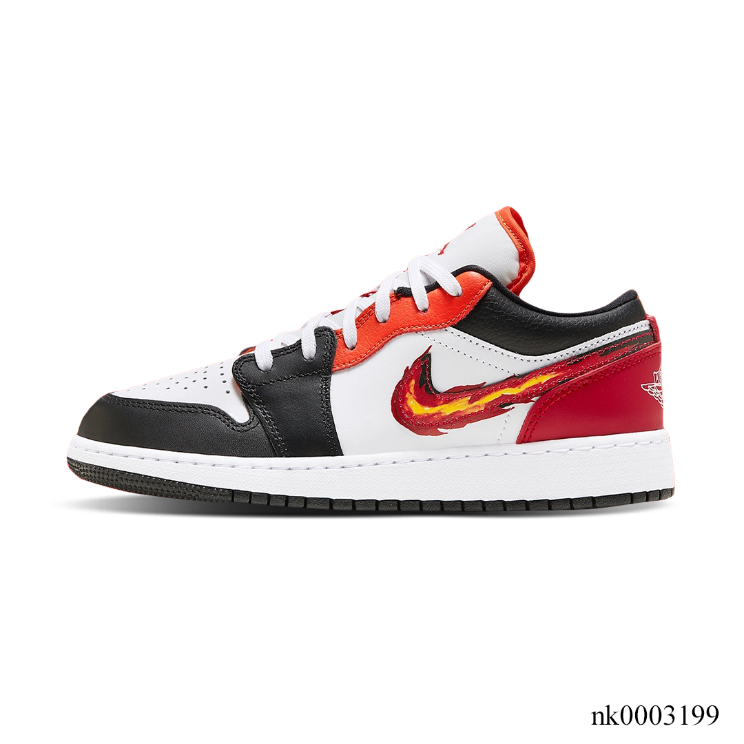 AJ 1 Low Flaming Swoosh Shoes Sneakers - nk0003199 - Image 2