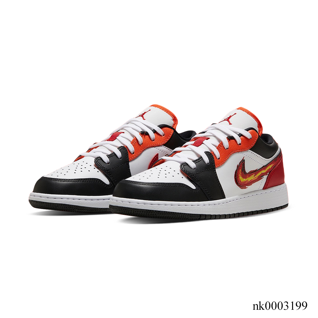 AJ 1 Low Flaming Swoosh Shoes Sneakers - nk0003199 - Image 3