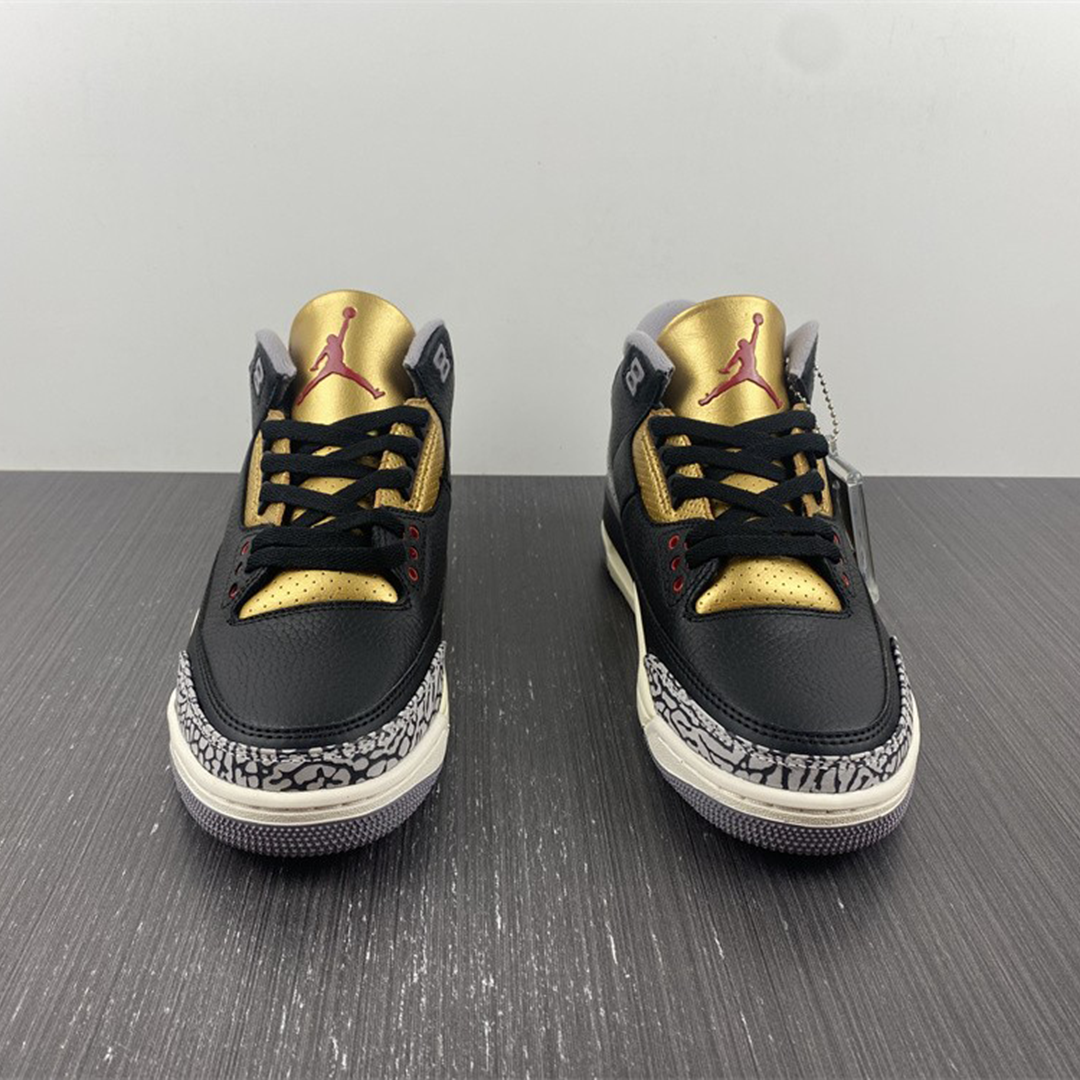 AJ 3 Black Gold Shoes Sneakers - nk0002295 - Image 5
