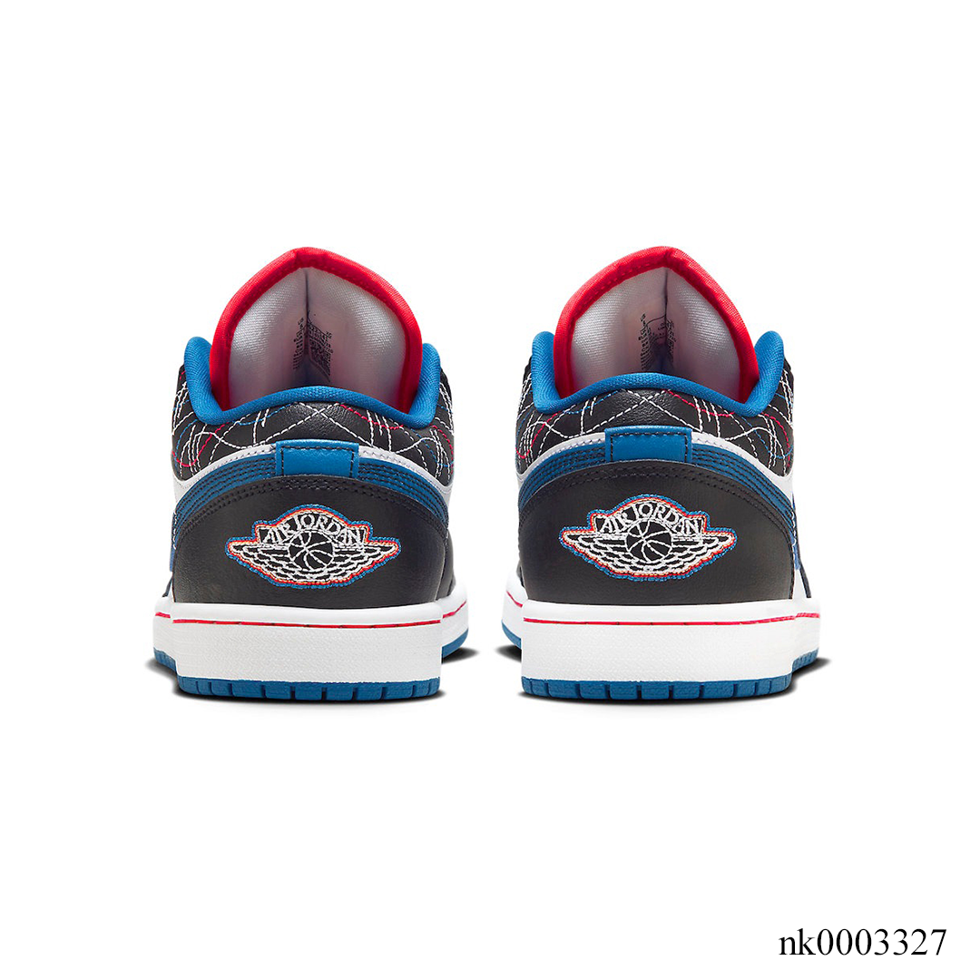 AJ 1 Low SE Black Industrial Blue Shoes Sneakers - nk0003327 - Image 5