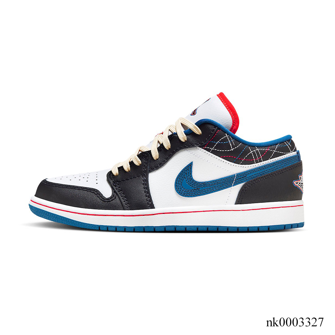 AJ 1 Low SE Black Industrial Blue Shoes Sneakers - nk0003327 - Image 2