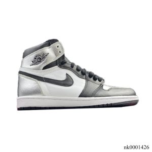 AJ 1 High OG WMNS Silver Toe Shoes Sneakers - nk0001426