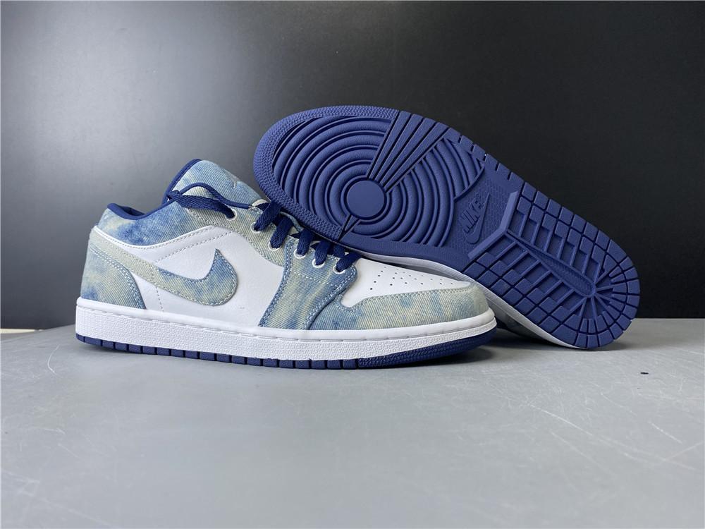 AJ 1 Low SE "Washed Denim" Shoes Sneakers - nk0000756 - Image 8