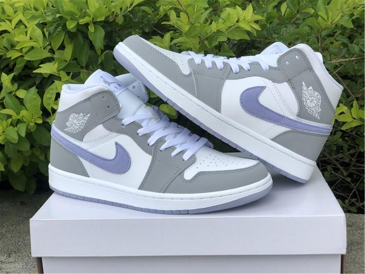 AJ 1 Mid Wolf Grey Aluminum Shoes Sneakers - nk0001758 - Image 3