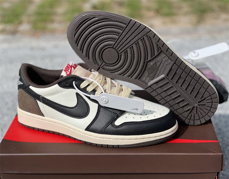 Travis Scott x AJ 1 Low OG SP Dark Mocha Shoes Sneakers - nk0002022 - Image 6
