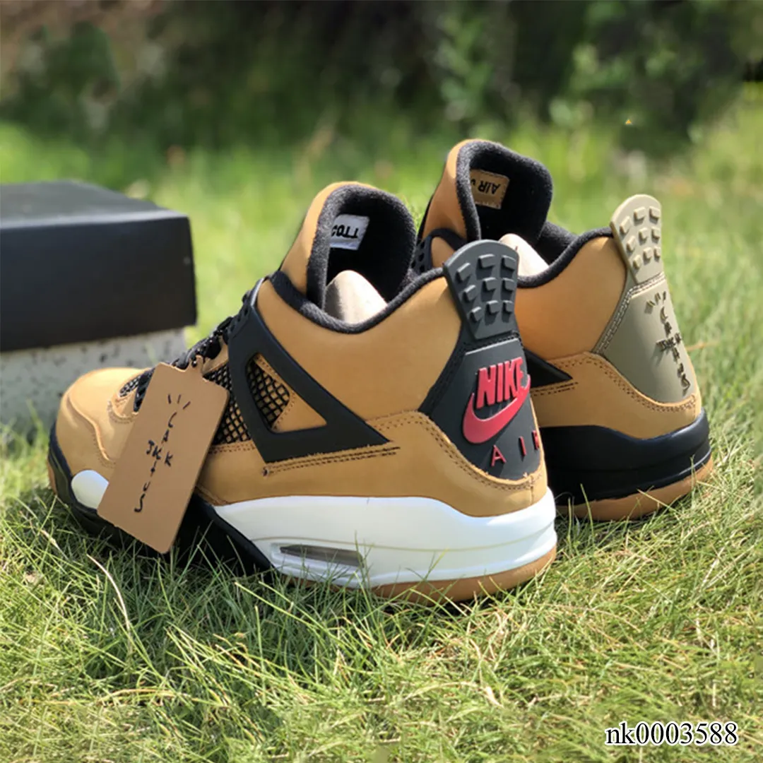 AJ 4 x Travis Scott Khaki Brown Grey Shoes Sneakers - nk0003588 - Image 10