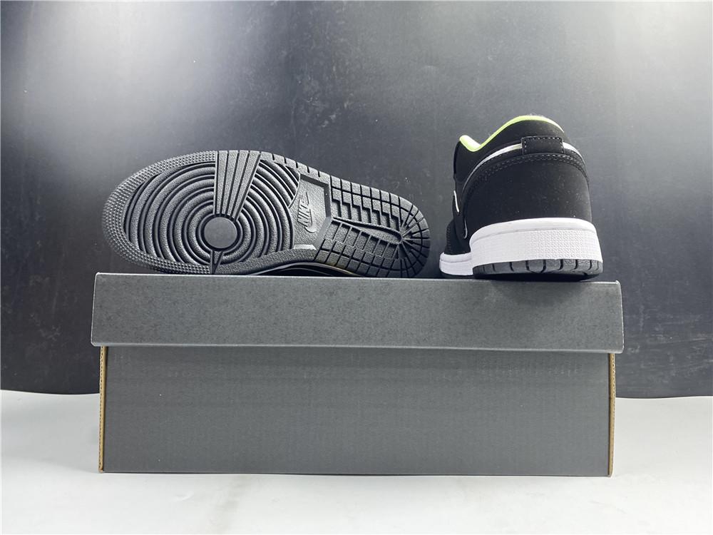 AJ 1 Low Black Aurora Green Laser Orange Shoes Sneakers - nk0001452 - Image 7