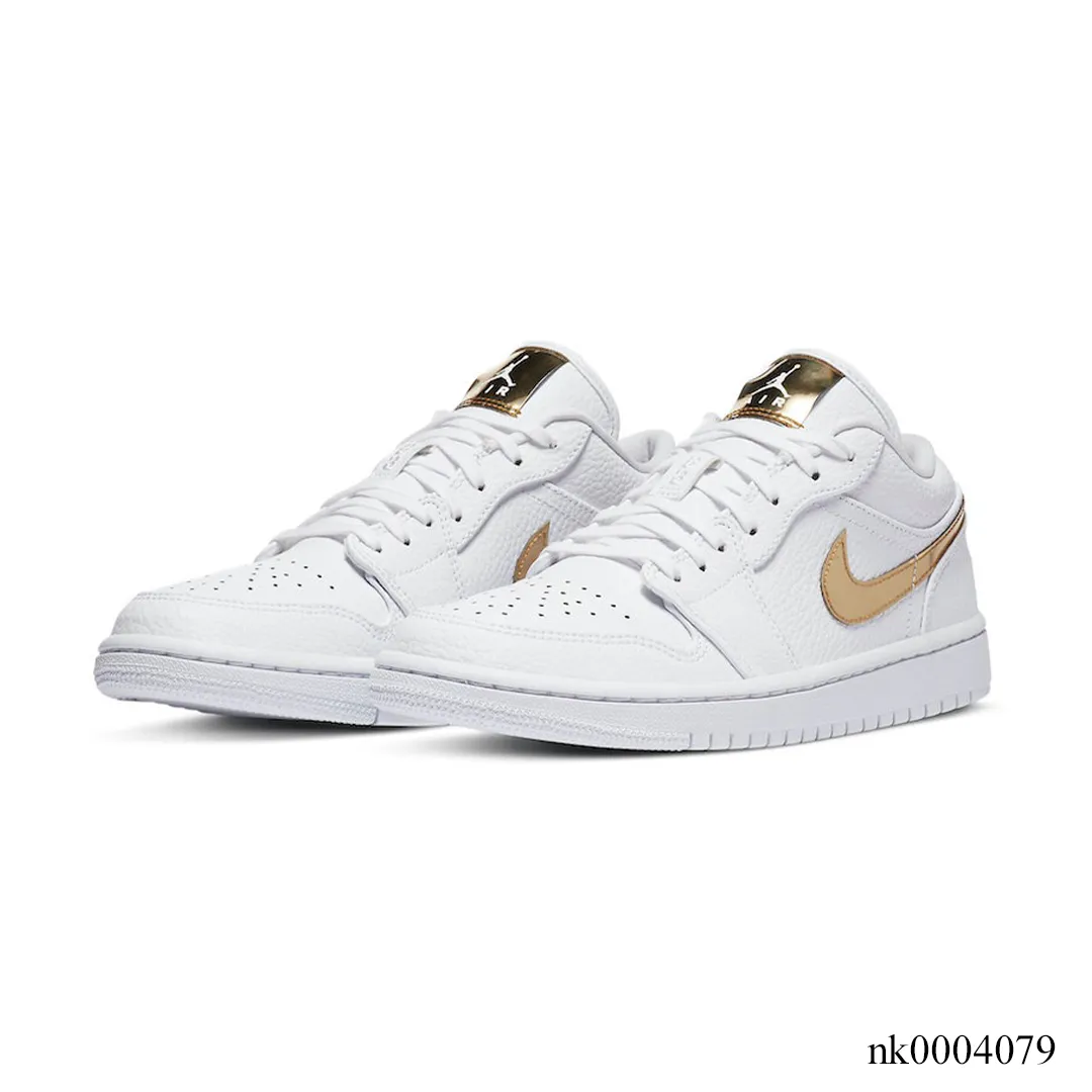AJ 1 Low White/Metallic Gold Shoes Sneakers - nk0004079 - Image 3