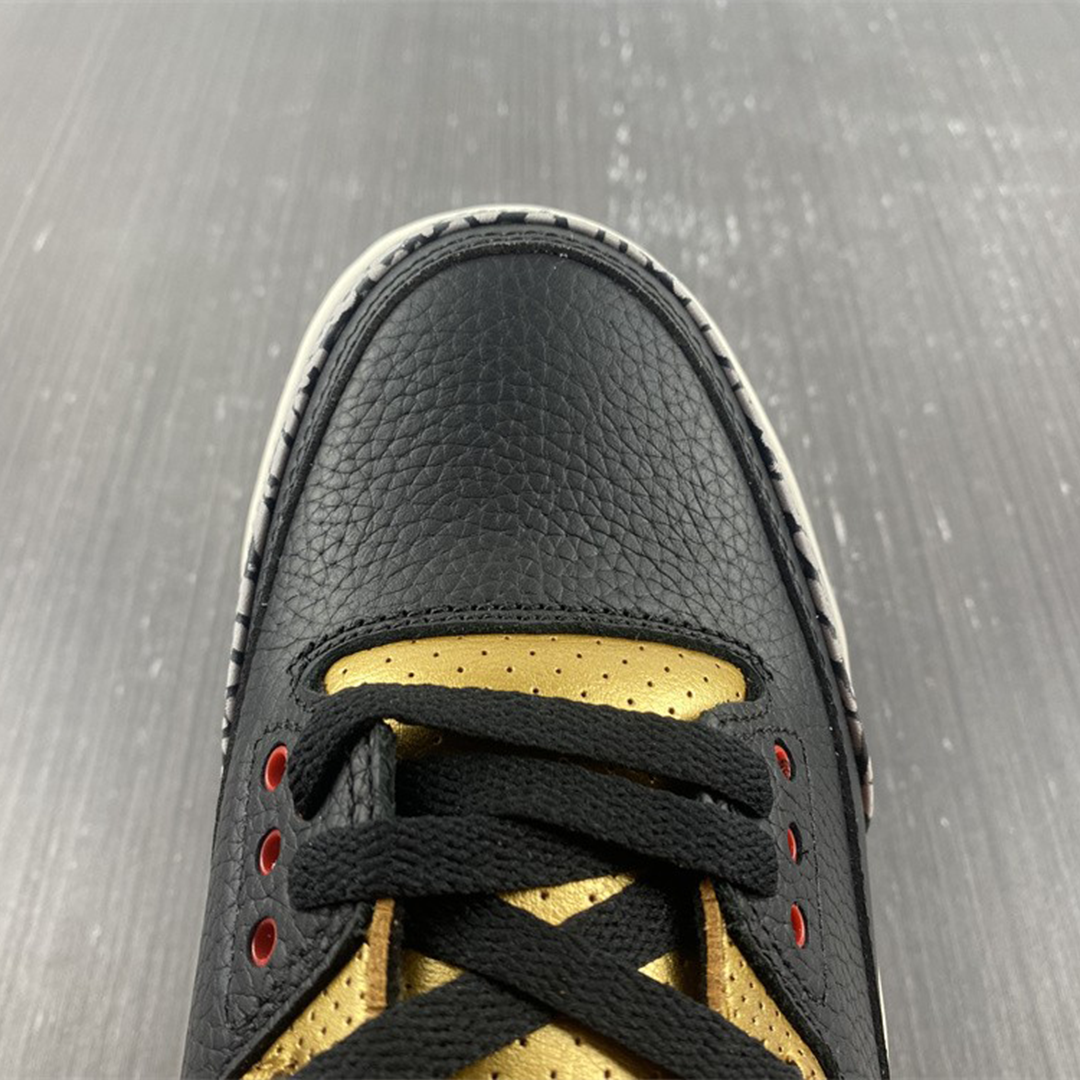 AJ 3 Black Gold Shoes Sneakers - nk0002295 - Image 7