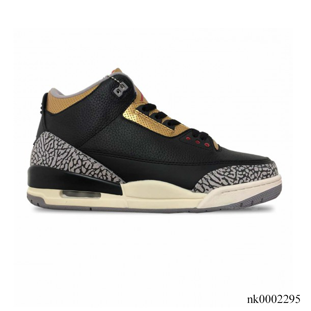 AJ 3 Black Gold Shoes Sneakers - nk0002295 - Image 2