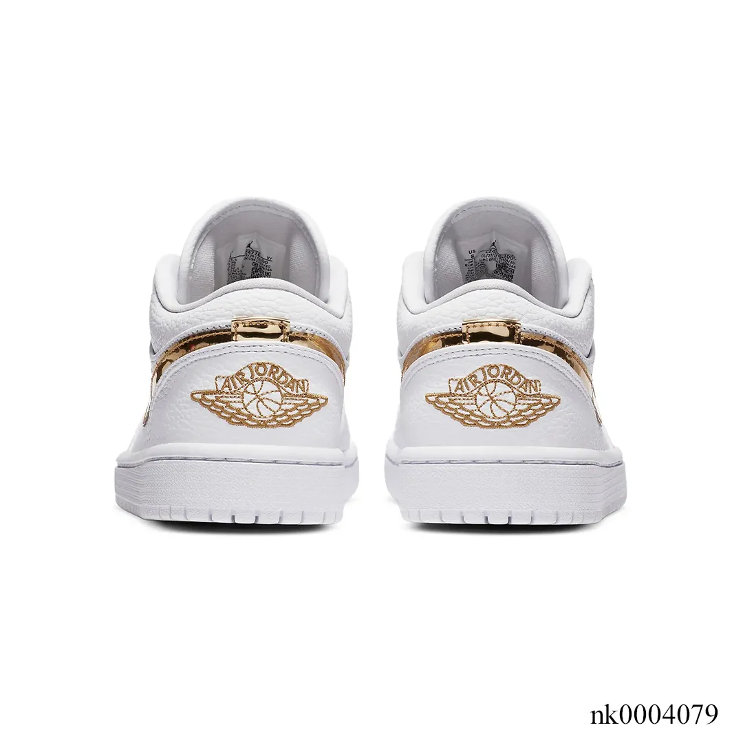 AJ 1 Low White/Metallic Gold Shoes Sneakers - nk0004079 - Image 5
