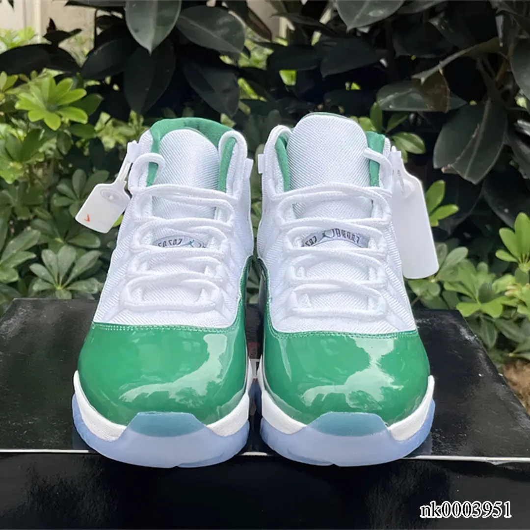 AJ 11 White Green Shoes Sneakers - nk0003951 - Image 3