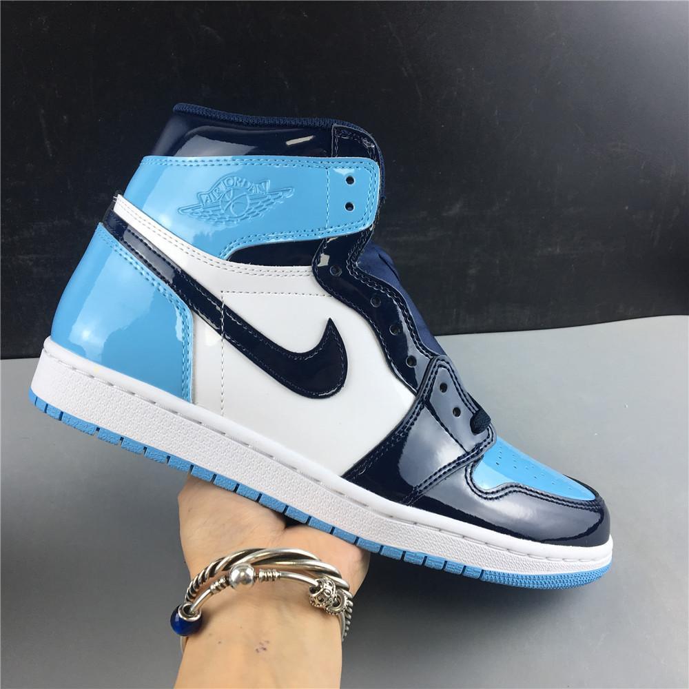 AJ 1 Retro High UNC Patent Shoes Sneakers - nk0000111 - Image 6