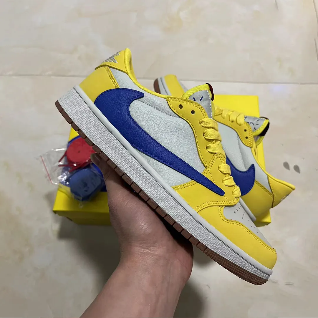 Travis Scott x AJ 1 Low OG Canary/Elkins Shoes Sneakers - nk0003839 - Image 5