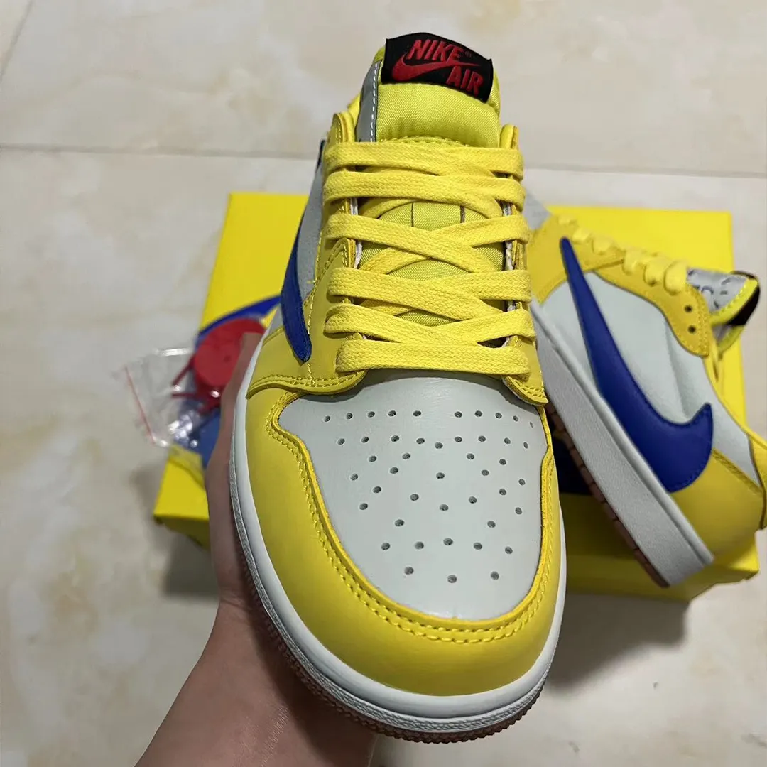 Travis Scott x AJ 1 Low OG Canary/Elkins Shoes Sneakers - nk0003839 - Image 7