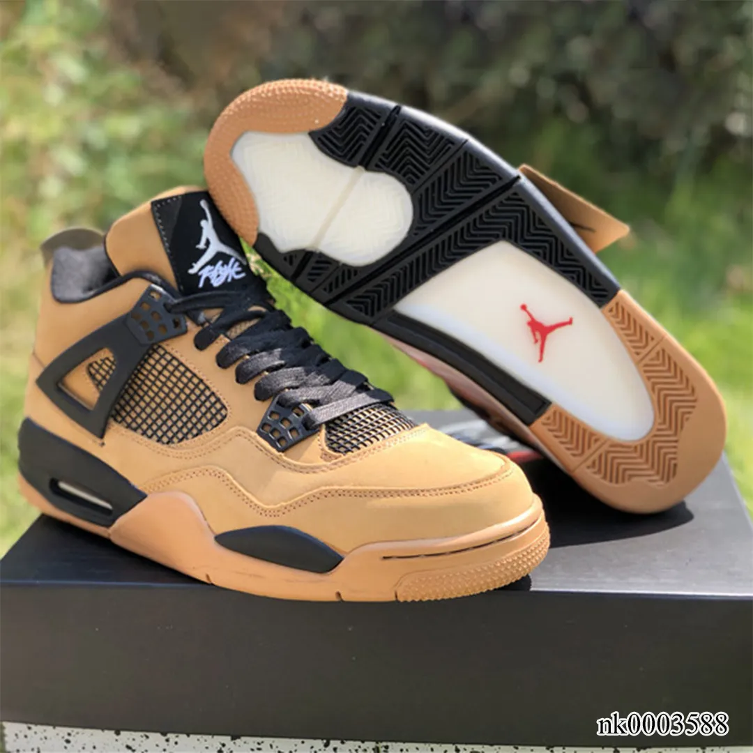 AJ 4 x Travis Scott Khaki Brown Grey Shoes Sneakers - nk0003588 - Image 7