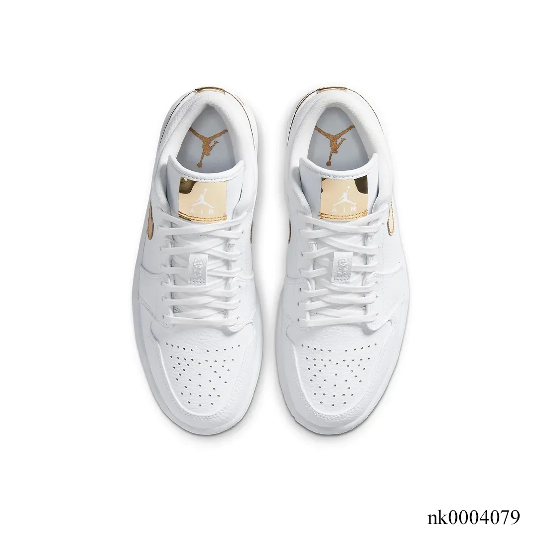 AJ 1 Low White/Metallic Gold Shoes Sneakers - nk0004079 - Image 4