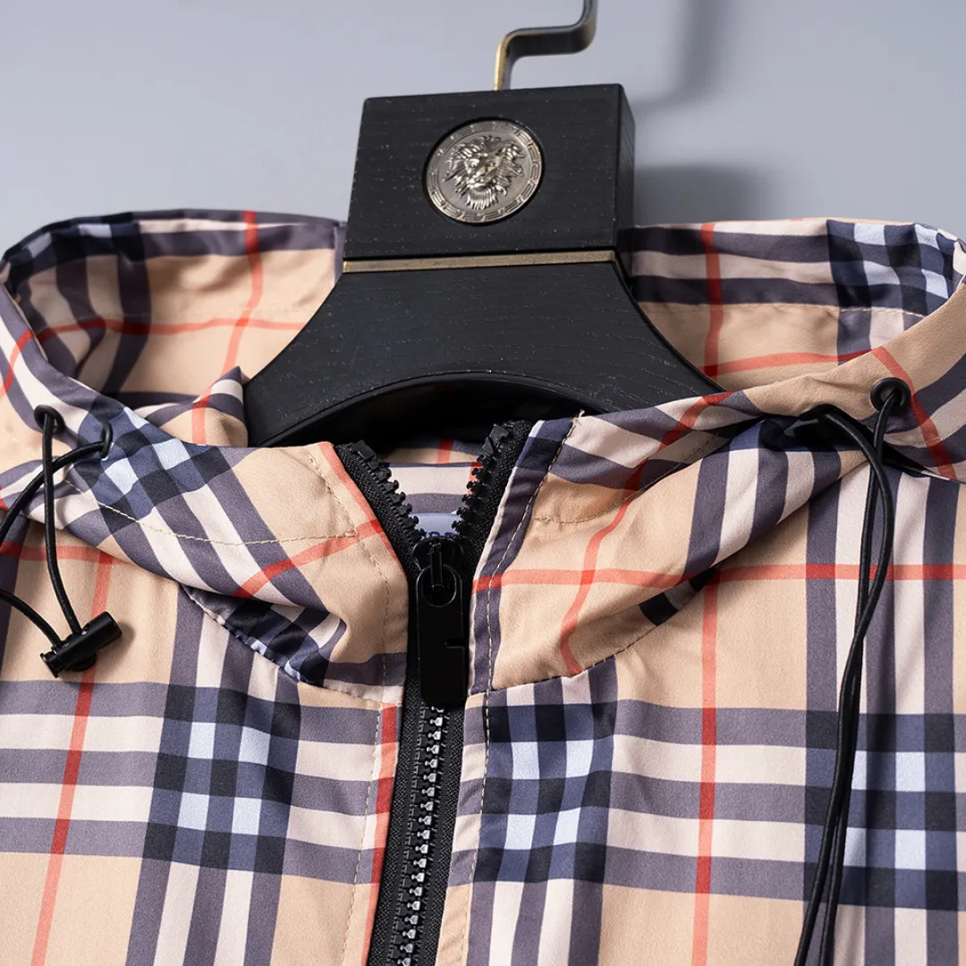 BUR Vintage Check Hooded Jacket - BUR0005 - Image 7