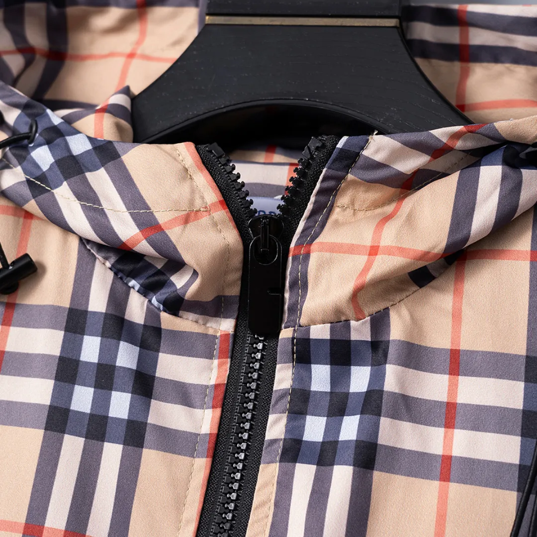 BUR Vintage Check Hooded Jacket - BUR0005 - Image 9