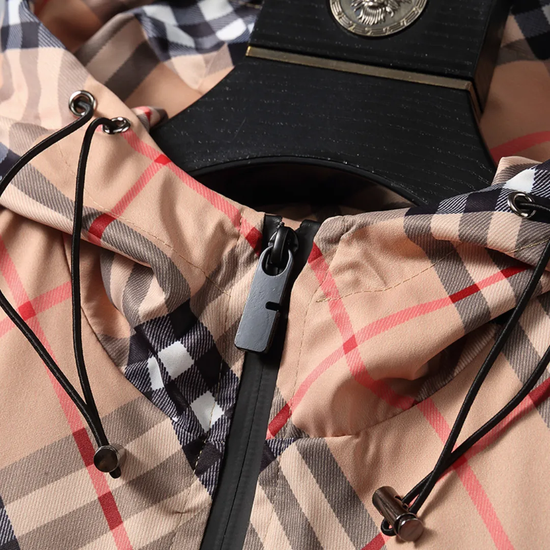 BUR Vintage Check Hooded Jacket - BUR0007 - Image 8