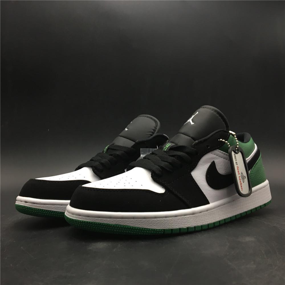 AJ 1 Low White Black Mystic Green Shoes Sneakers - nk0000303 - Image 6