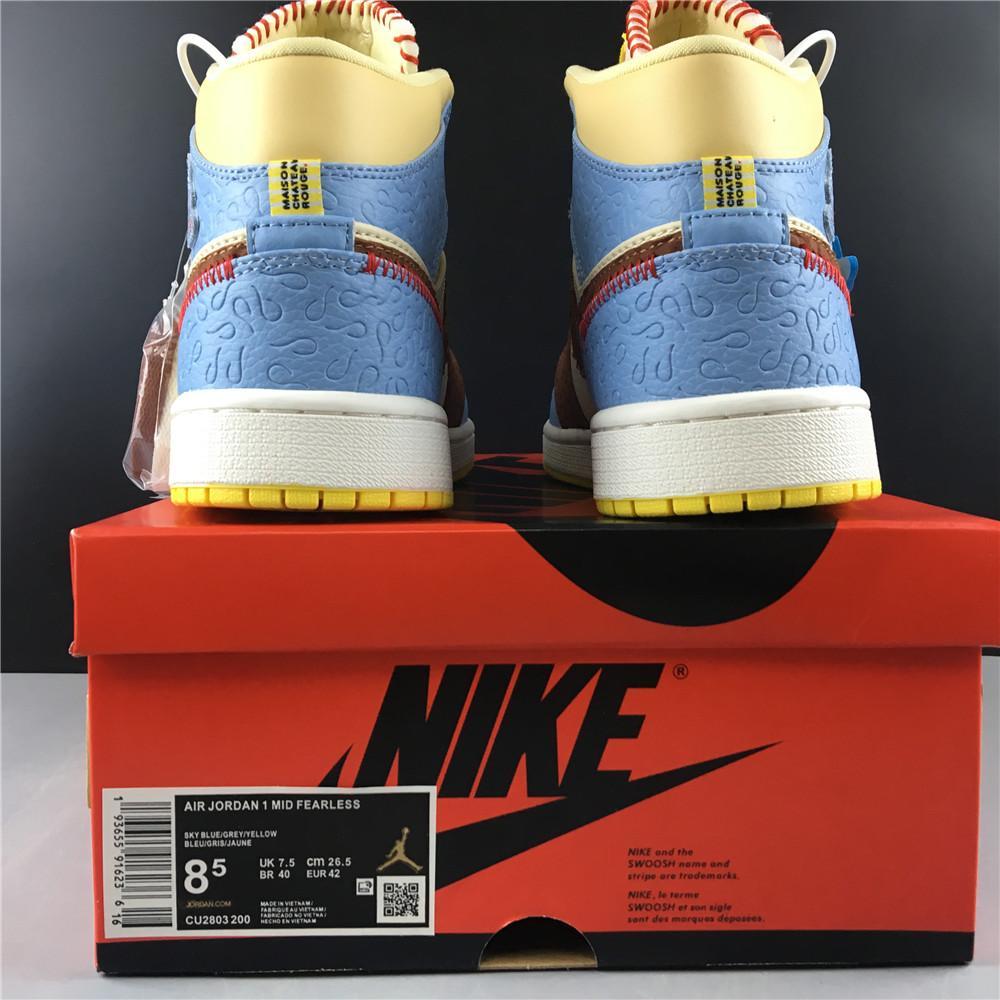 AJ 1 Mid SE Fearless Maison Chateau Rouge Shoes Sneakers - nk0000212 - Image 14