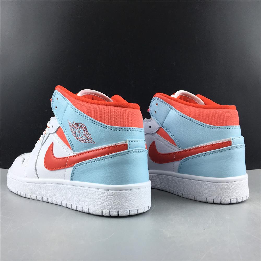 AJ 1 Mid White Topaz Mist (GS) Shoes Sneakers - nk0000237 - Image 5
