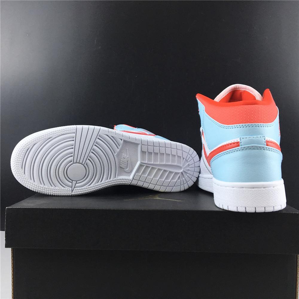 AJ 1 Mid White Topaz Mist (GS) Shoes Sneakers - nk0000237 - Image 11