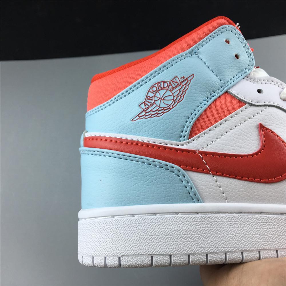 AJ 1 Mid White Topaz Mist (GS) Shoes Sneakers - nk0000237 - Image 12