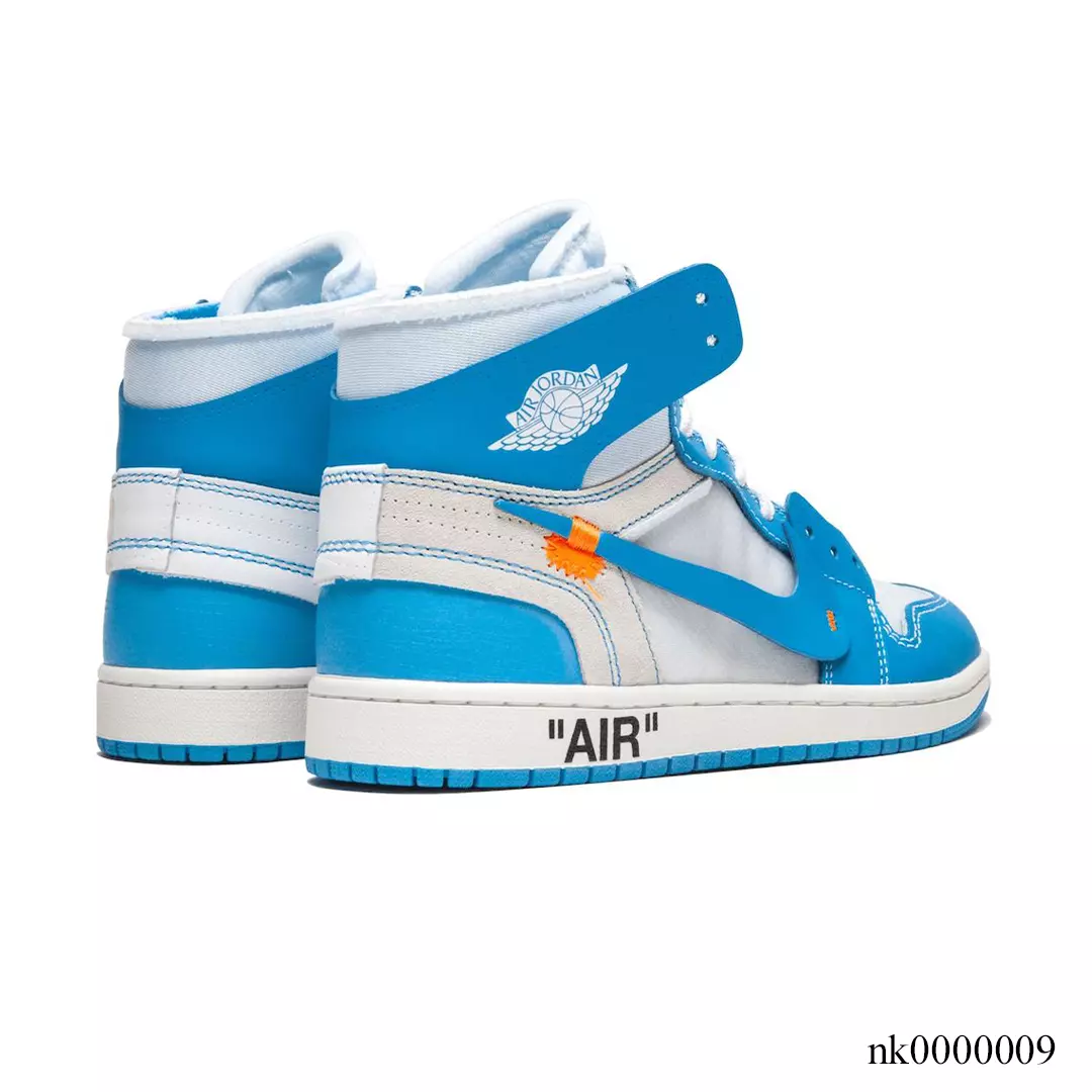 OW x AJ 1 High OG UNC Shoes Sneakers – nk0000009 - Image 3