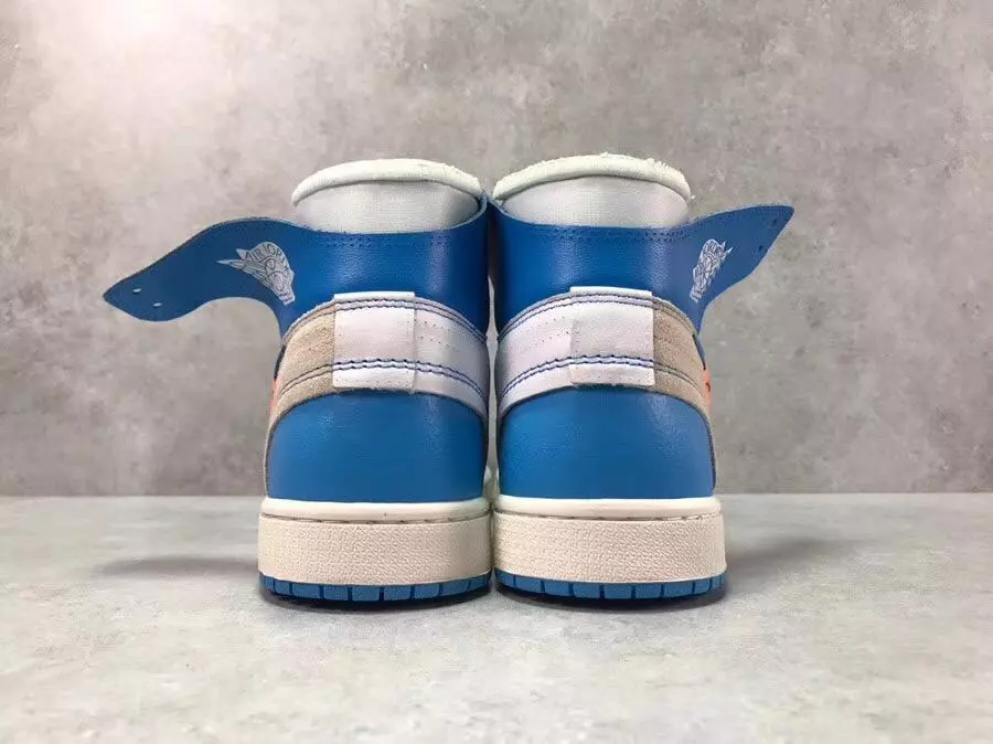 OW x AJ 1 High OG UNC Shoes Sneakers – nk0000009 - Image 9
