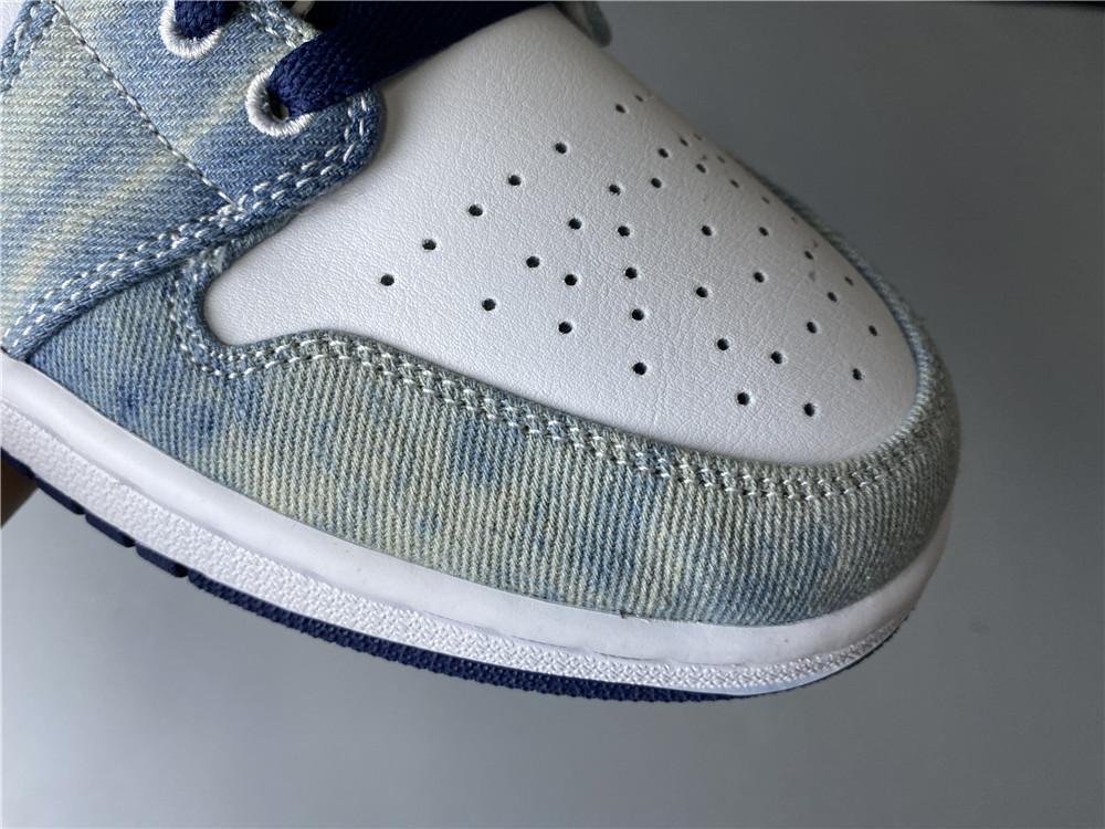 AJ 1 Low SE "Washed Denim" Shoes Sneakers - nk0000756 - Image 14