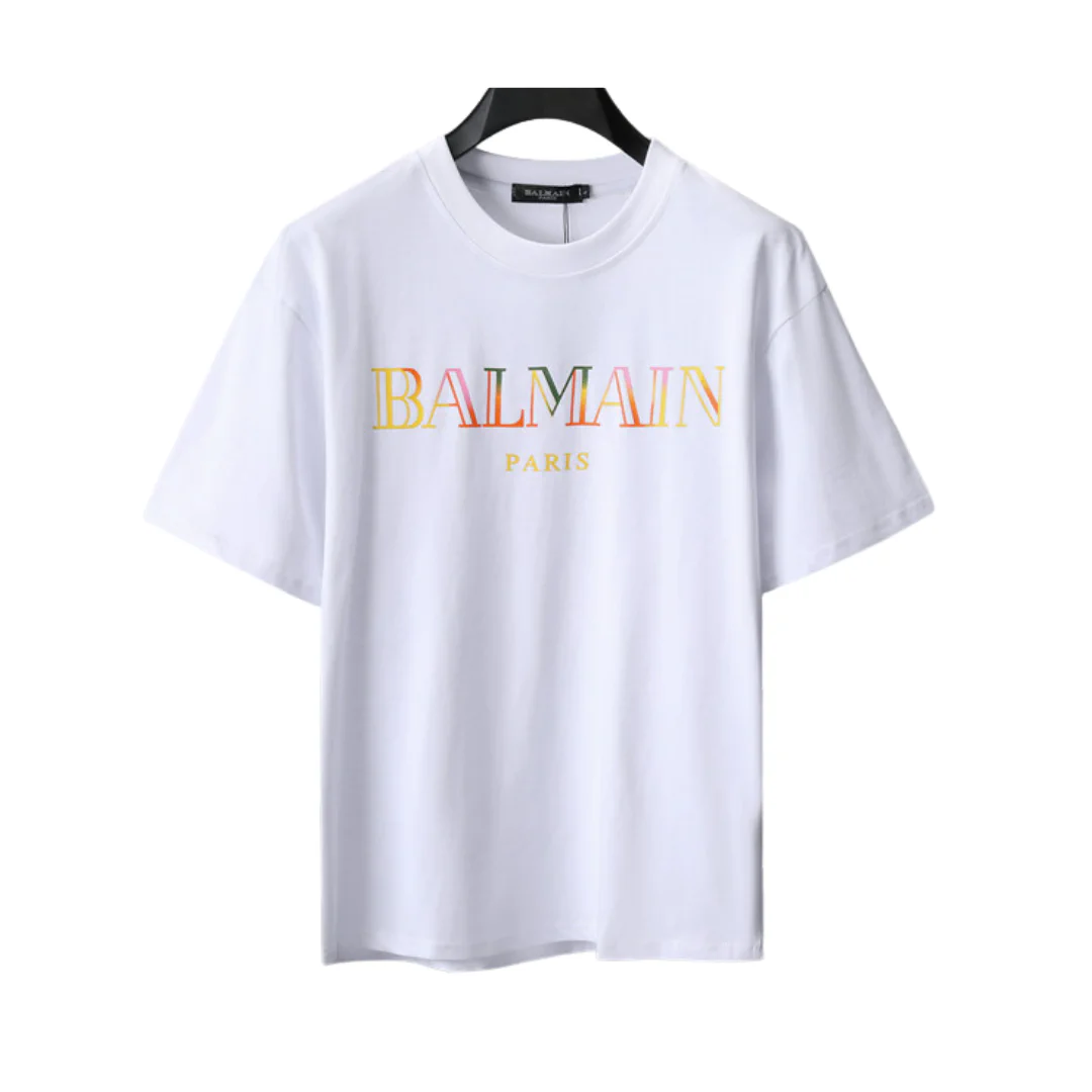 BM Vintage Embroidered T-shirt in White - bal0000005
