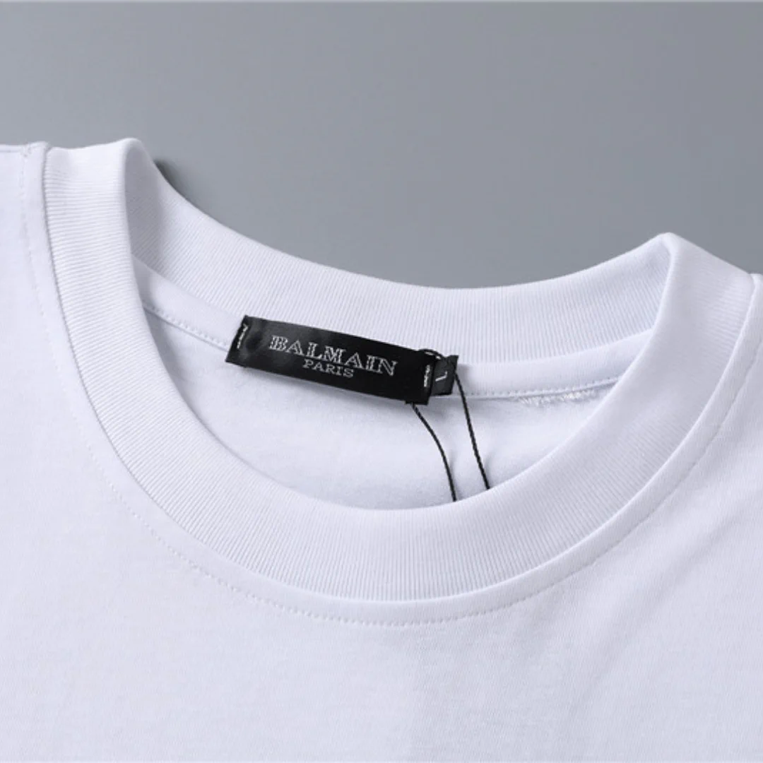 BM Vintage Embroidered T-shirt in White - bal0000005 - Image 7