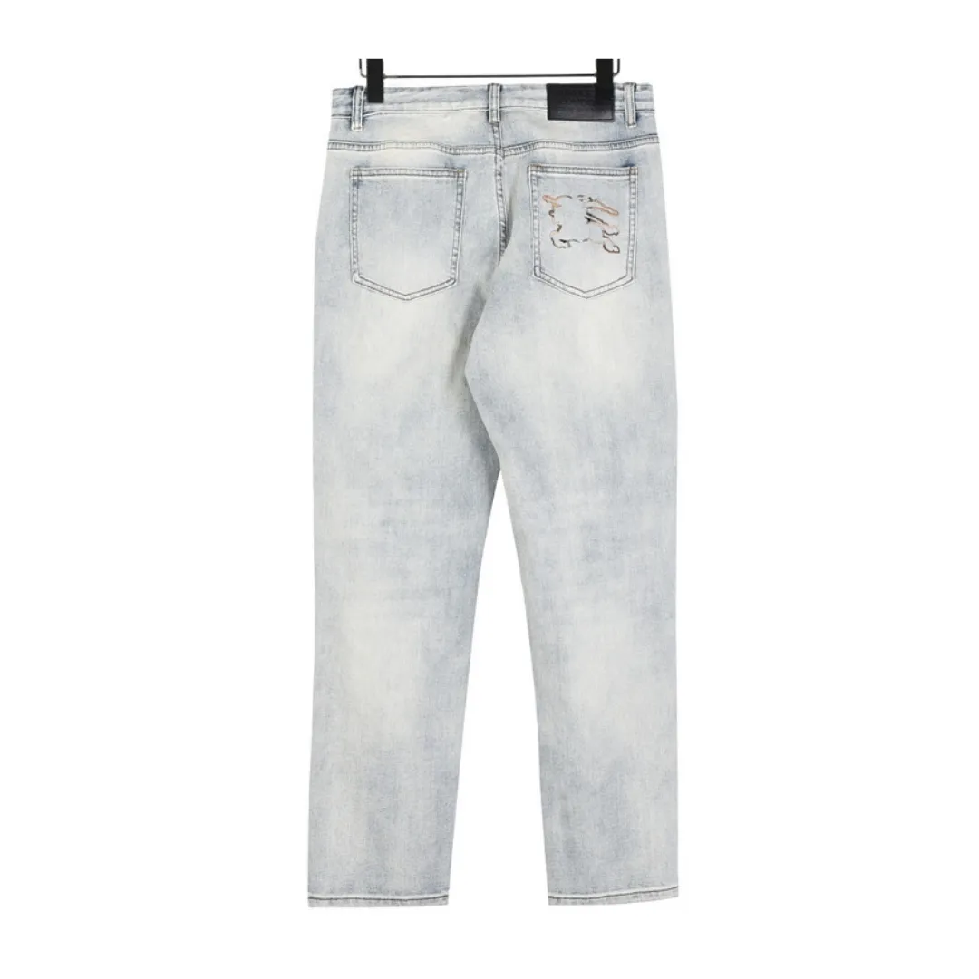 BUR Embroidered Light Wash Denim Jeans - 365 - bbr0000365 - Image 2