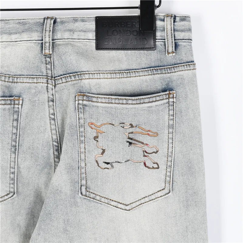 BUR Embroidered Light Wash Denim Jeans - 365 - bbr0000365 - Image 6