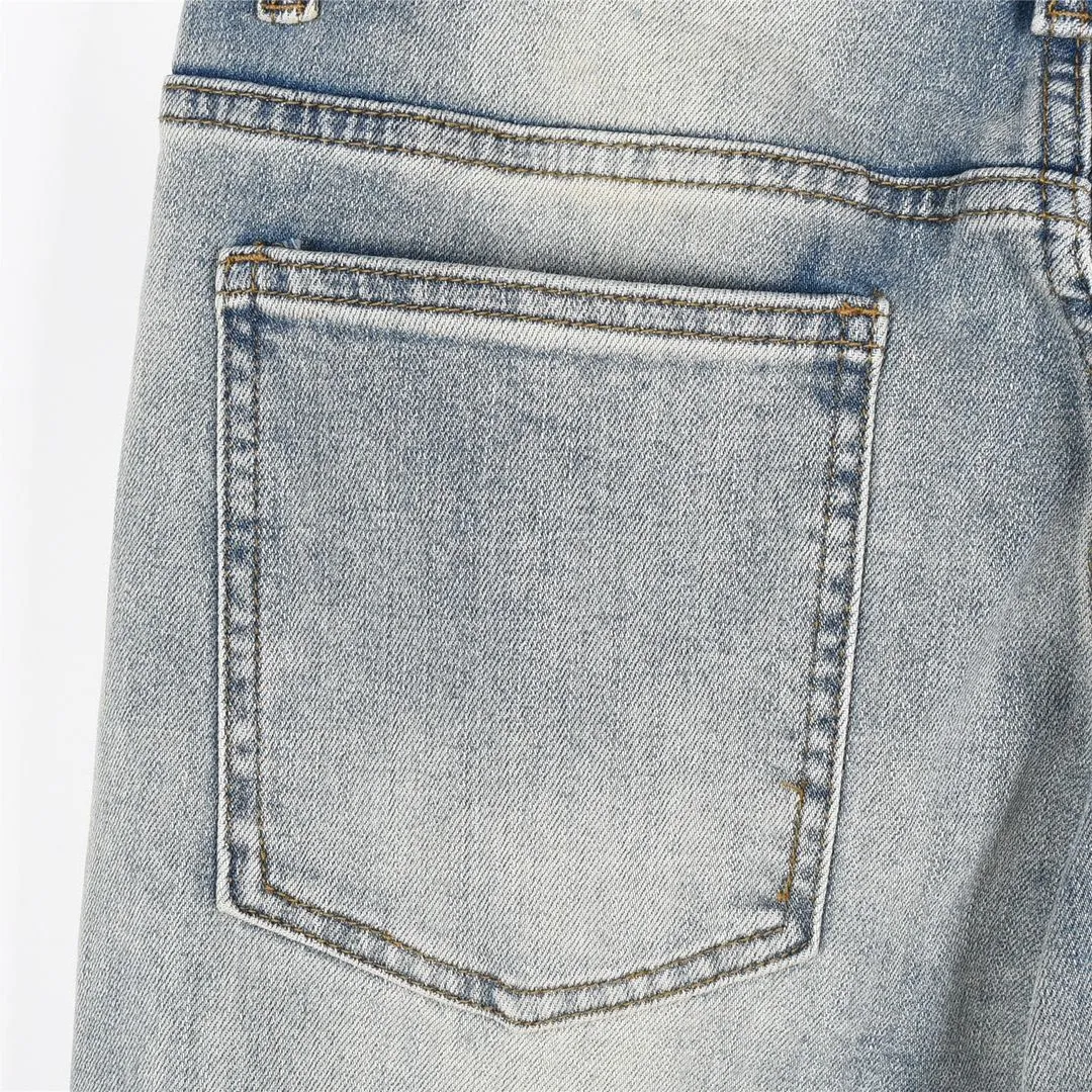 BUR Embroidered Crest Patch Jeans in Light Blue - 366 - bbr0000366 - Image 6