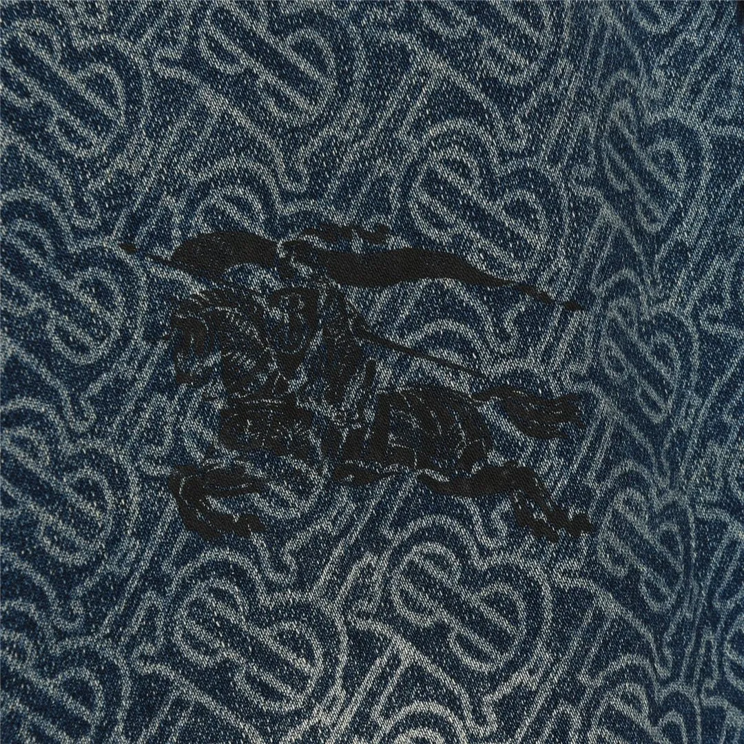 BUR Monogram Distressed Denim Jeans in Indigo - 367 - bbr0000367 - Image 10