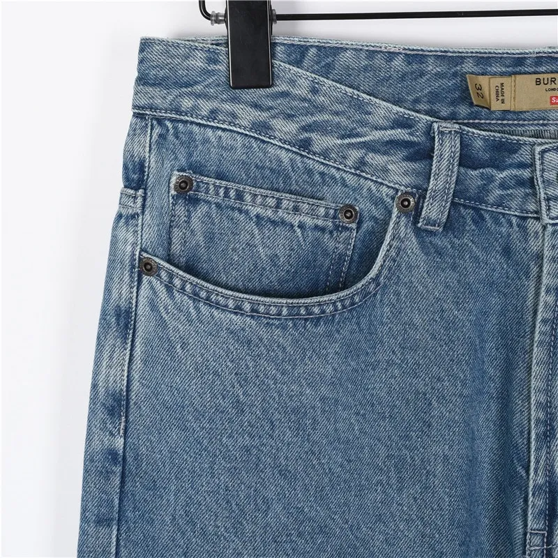 BUR Embroidered Knight Logo Washed Jeans in Blue - 369 - bbr0000369 - Image 6