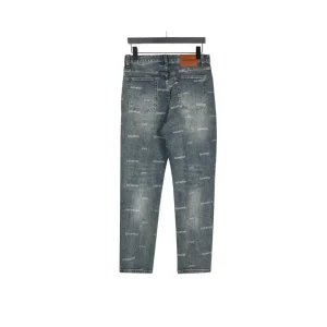 Alternative view of BLCG All-Over Logo Distressed Jeans in Blue - 573 - blcg0000573