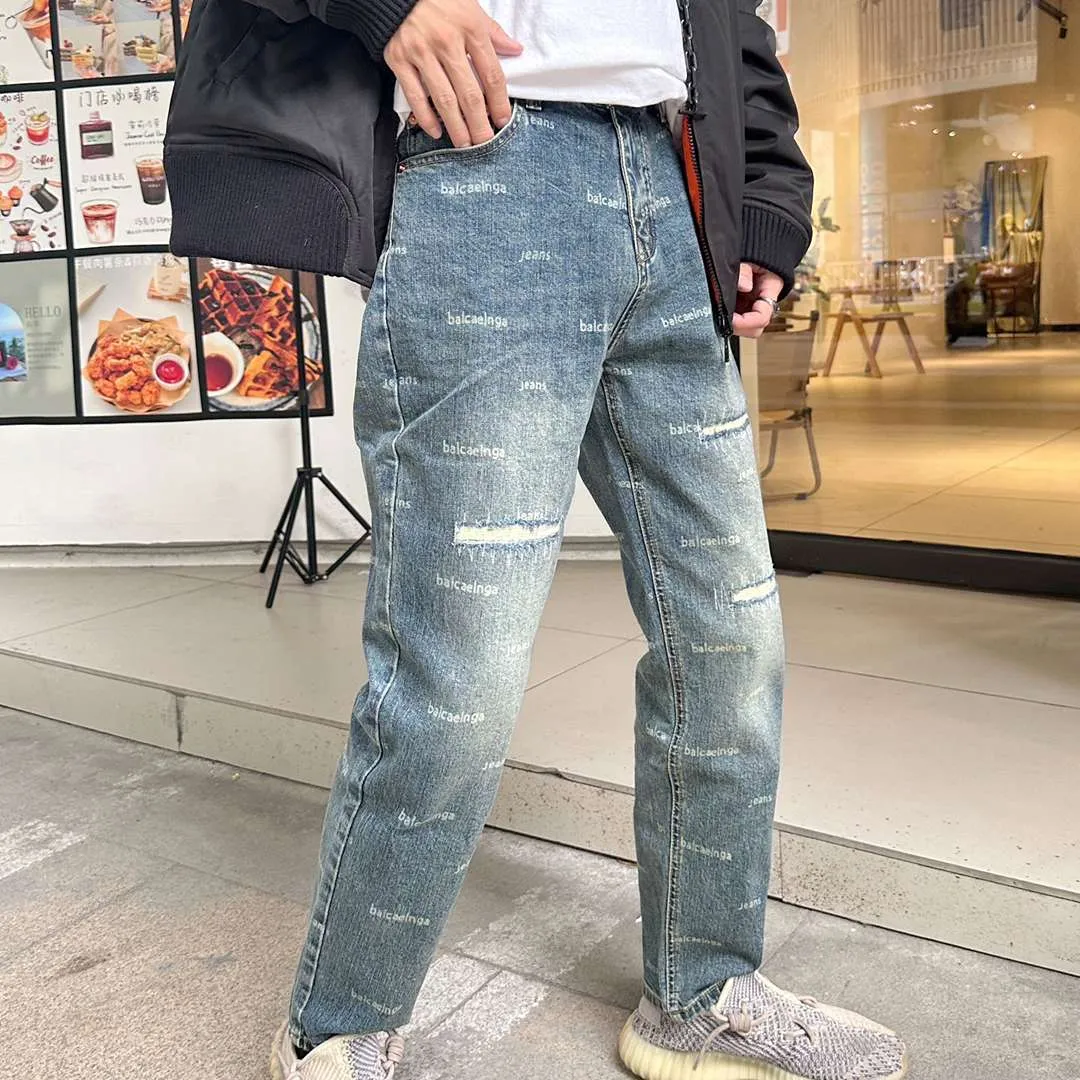 BLCG All-Over Logo Distressed Jeans in Blue - 573 - blcg0000573 - Image 3