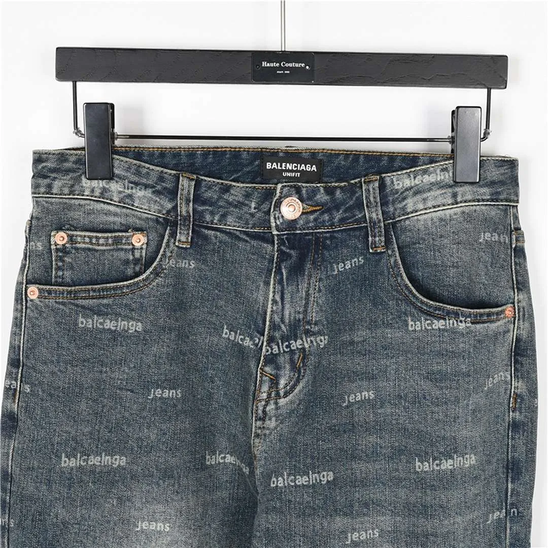 BLCG All-Over Logo Distressed Jeans in Blue - 573 - blcg0000573 - Image 4